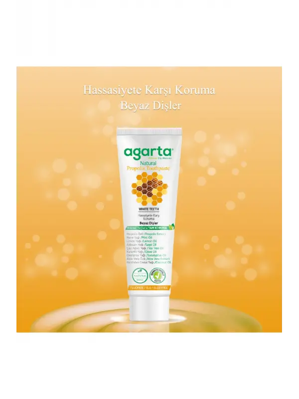 Agarta 3 Adet Doğal Florürsüz Propolisli Diş Macunu 100 ml