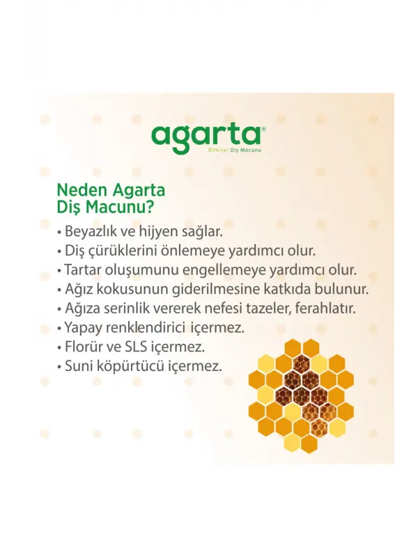 Agarta 3 Adet Doğal Florürsüz Propolisli Diş Macunu 100 ml