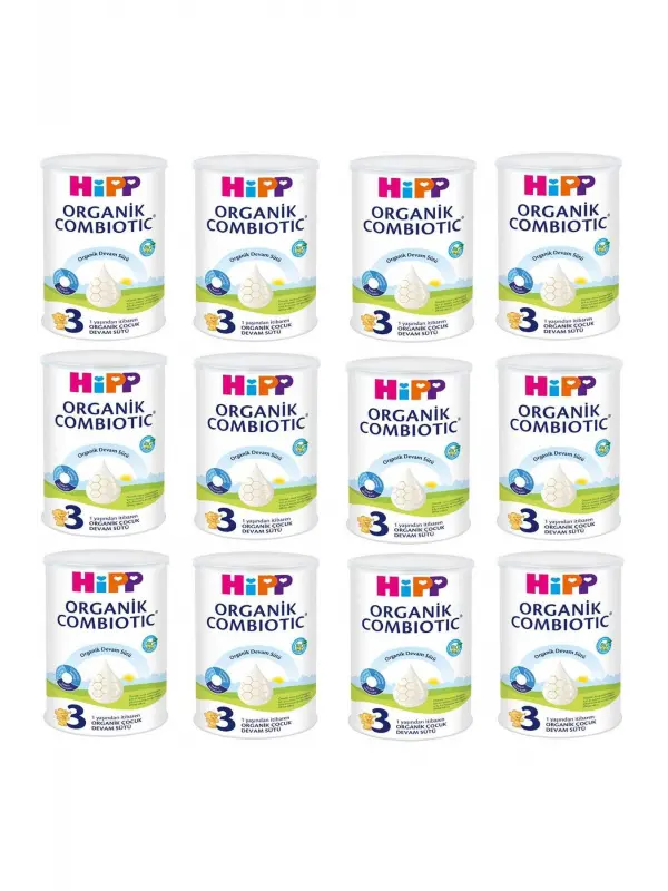 Hipp 3 Organik Combiotic Devam Sütü 350 gr 12 Adet