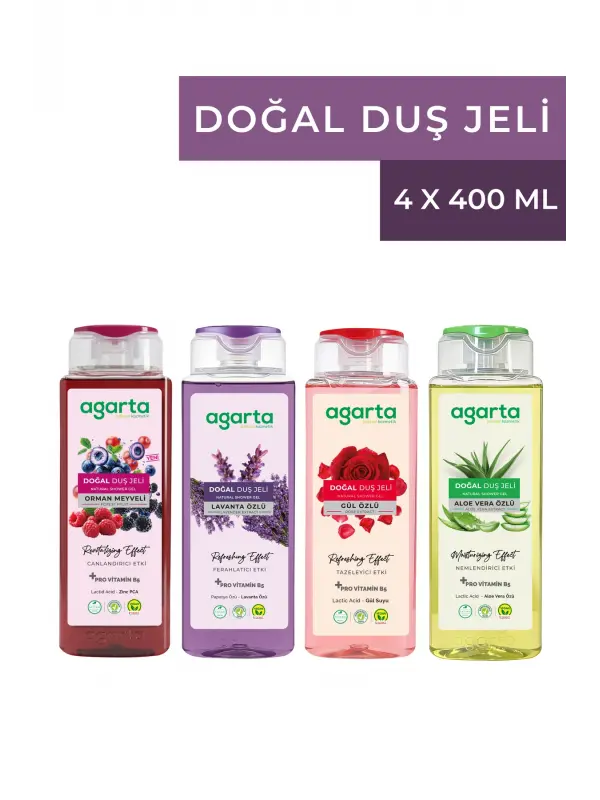 Agarta 4 Lü Set Doğal Duş Jeli 4*400 Ml