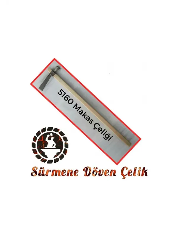 Sürmene Dövme Paltalı 5160 Çelik Bahçe Çapası Saplı Büyük Boy Kazma Çapa