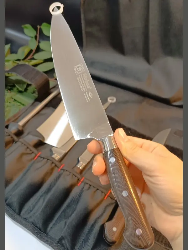 Sürbisa Sürmene Şef Bıçakları Seti Ahşap El Yapımı Kılıflı Et, Ekmek, Sebze, Mutfak, Kurban Şeflik Seti Hadnmade
