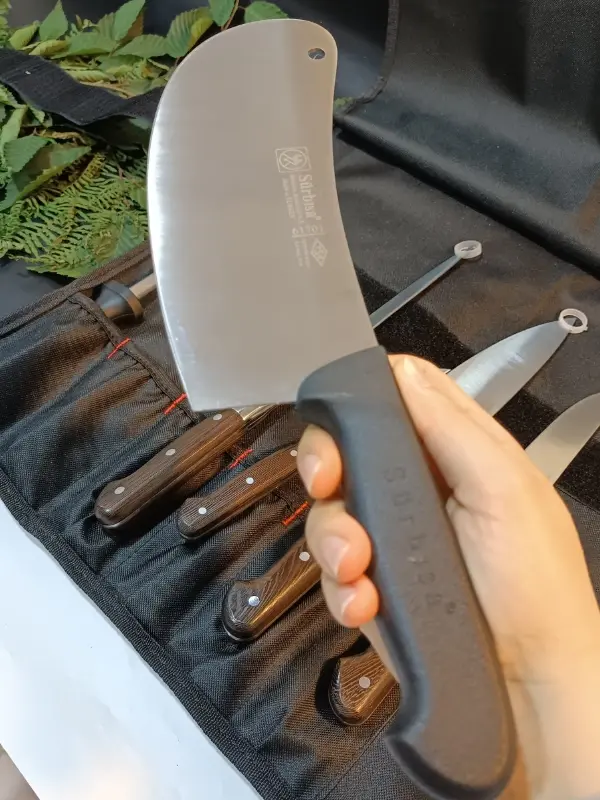 Sürbisa Sürmene Şef Bıçakları Seti Ahşap El Yapımı Kılıflı Et, Ekmek, Sebze, Mutfak, Kurban Şeflik Seti Hadnmade