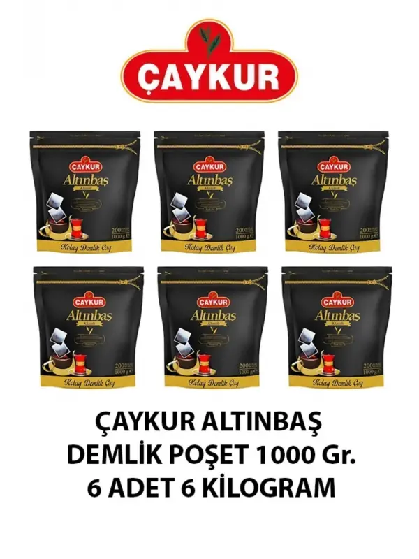 Altınbaş Klasik Siyah Kolay Demlik Poşet Çay 6’lı (200 x 5 g)