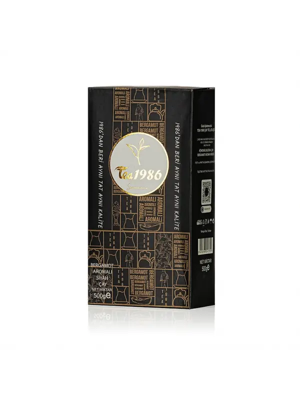 Tea1986 Bergamot Aromalı Çay 500Gr 12li Paket x 2 - 24 paket