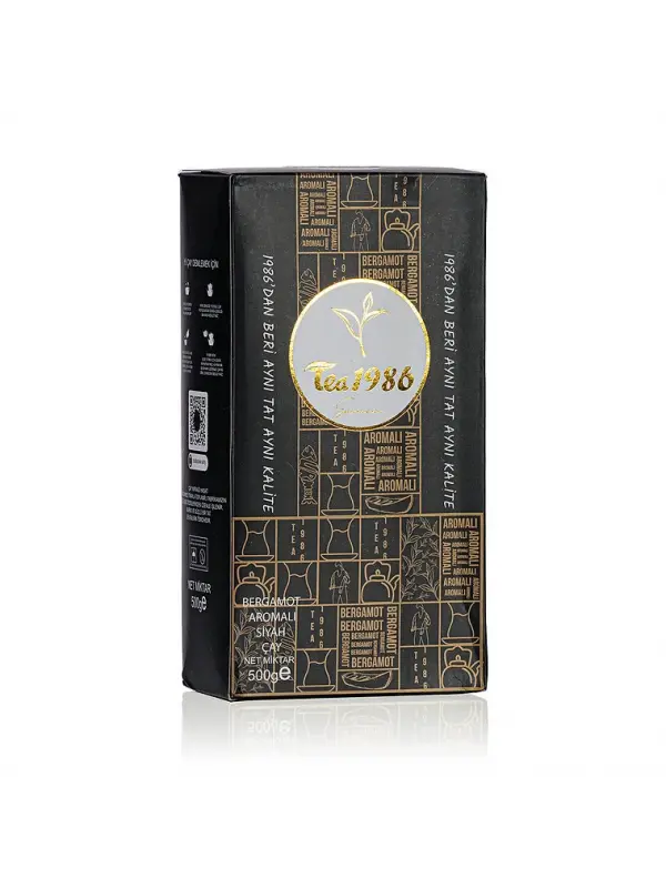 Tea1986 Bergamot Aromalı Çay 500Gr 12li Paket x 2 - 24 paket