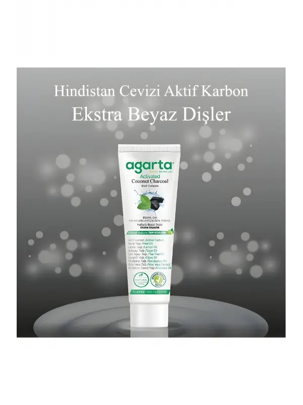 Agarta Diş Macunu Doğal Aktif Karbonlu 100 ml Agt