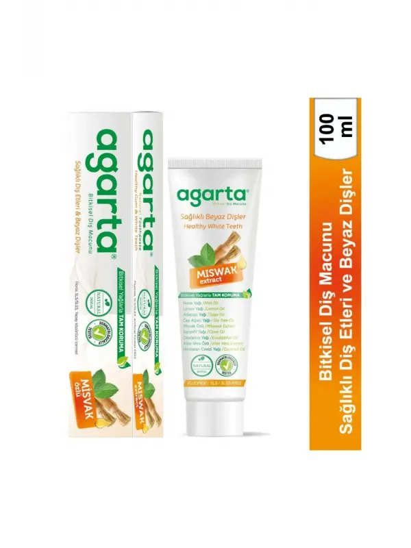 Agarta Doğal Diş Macunları(Misvak 100 ml + Karbon 100 ml)