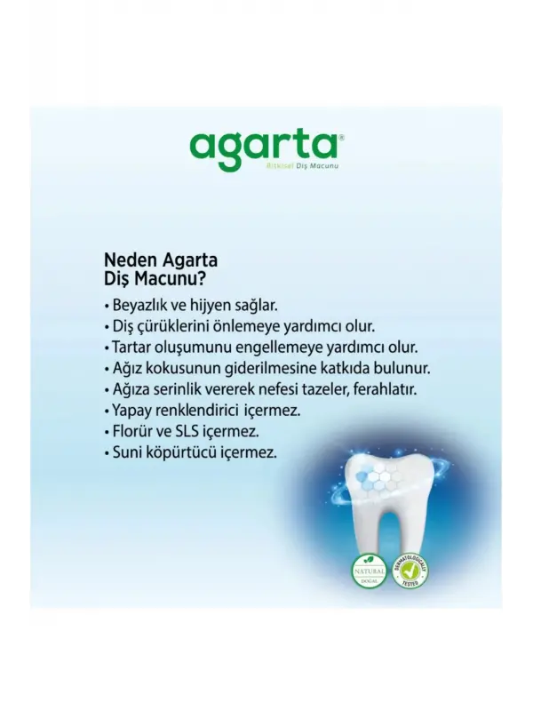 Agarta Doğal Diş Macunları(Misvak 100 ml + Karbon 100 ml)