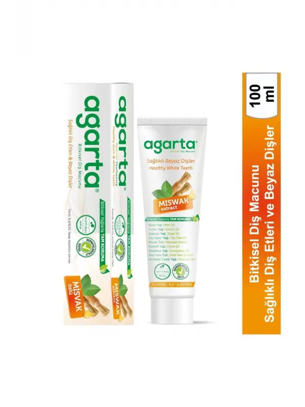 Agarta Doğal Diş Macunları(MİSVAK 100 ML PROPOLİS 100 ML BİTKİ ÖZLÜ 100 ML KARBON 100