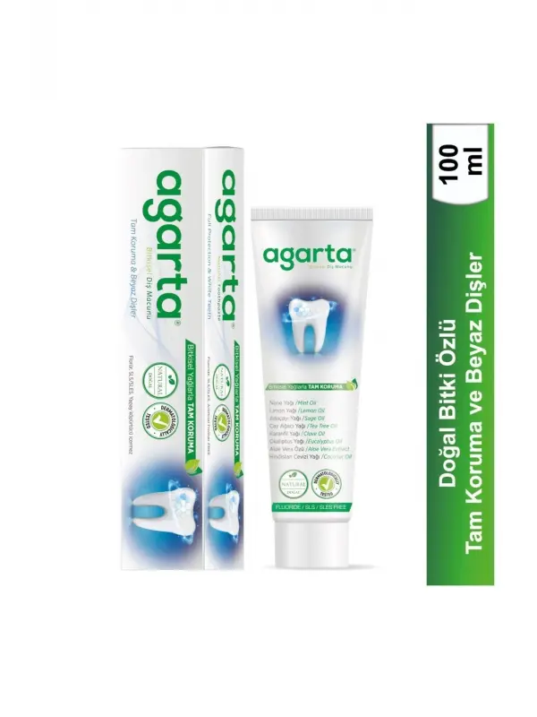 Agarta Doğal Diş Macunları(MİSVAK 100 ML PROPOLİS 100 ML BİTKİ ÖZLÜ 100 ML KARBON 100