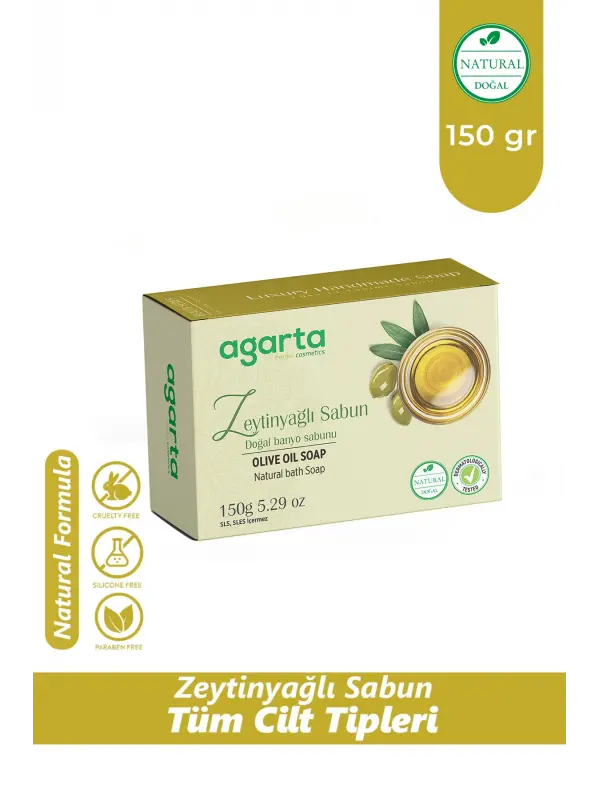 Agarta Doğal El Yapımı Zeytinyağlı Sabun 150 Gr