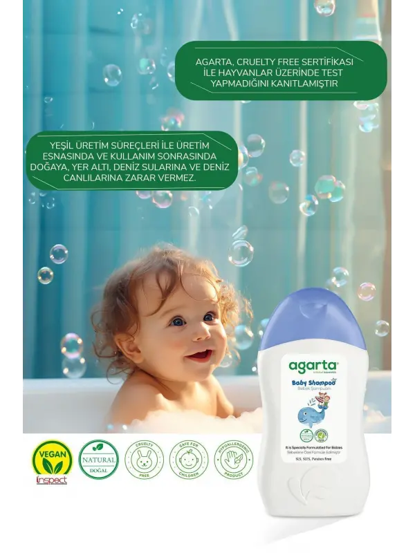 Agarta Doğal Erkek Bebek/çocuklarına Özel Şampuan 400 ml