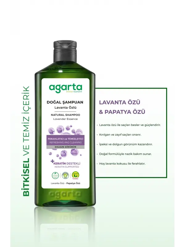 Agarta Doğal Lavanta Özlü Yağ Dengeleyici Şampuan 400 ml