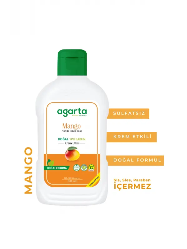 Agarta Doğal Mango Sıvı Sabun 1500 Ml
