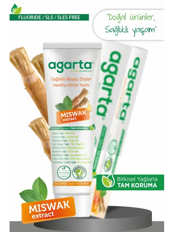 Agarta Doğal Misvak Özlü Diş Macunu 100 ml