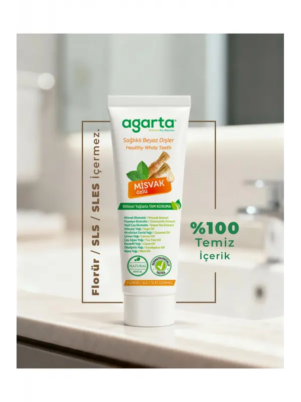 Agarta Doğal Misvak Özlü Diş Macunu 100 ml