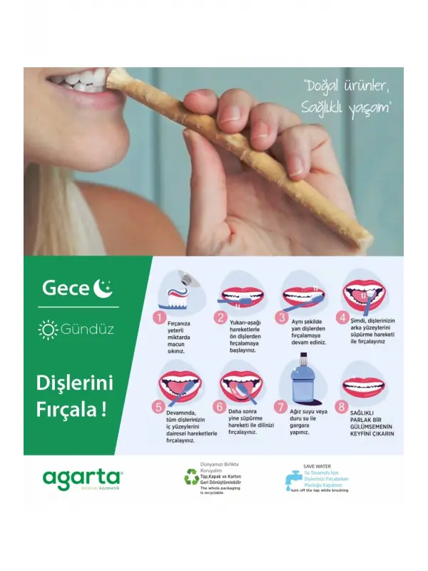 Agarta Doğal Misvak Özlü Diş Macunu 100 ml