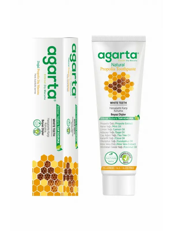 Agarta Doğal Propolisli Florürsüz Diş Macunu 100 ml