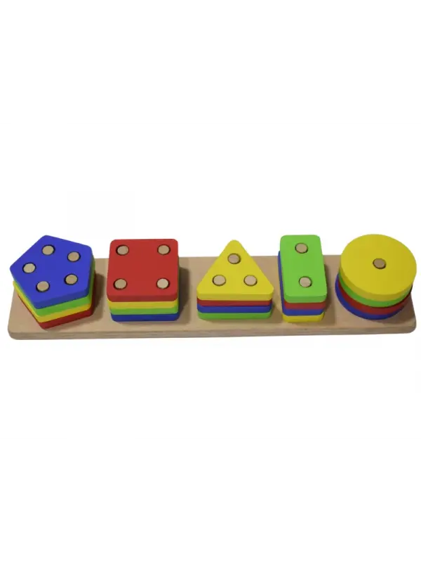Eğitici Ahşap Geometrik Şekilli Montessori Bul Tak (21parça) Kokusuz, Sağlıklı, Boyası Çıkmaz