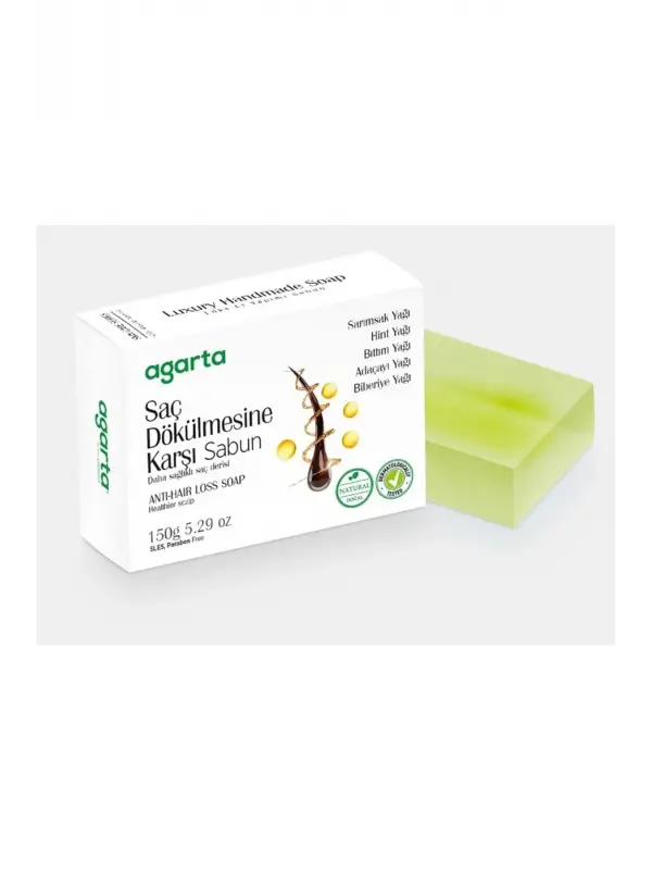 Agarta El Yapımı Doğal Sabun 150GR Saç Dökülmesine Karşı