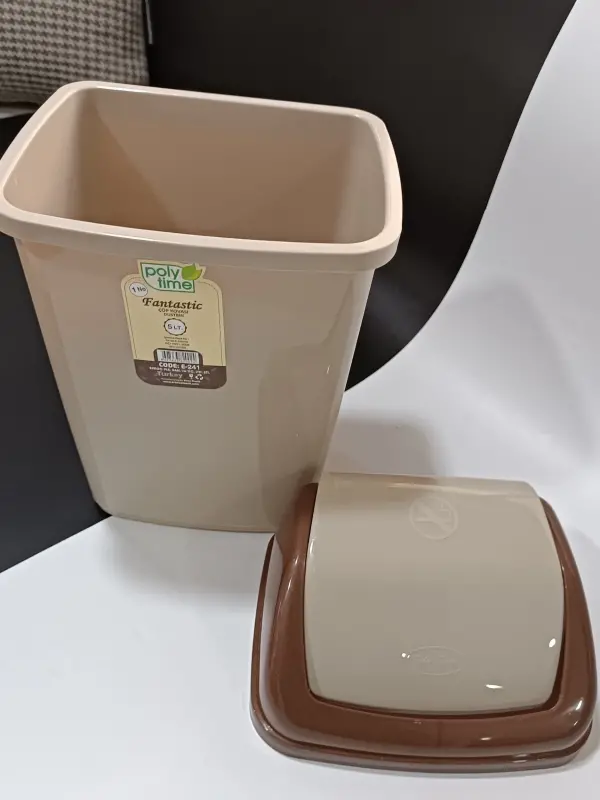 Fantastik Sallanır Kapak Plastik Banyo Mutfak Çöp Kovası Kutusu / 5 Litre