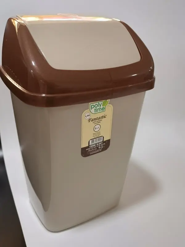 Fantastik Sallanır Kapak Plastik Banyo Mutfak Çöp Kovası Kutusu / 5 Litre
