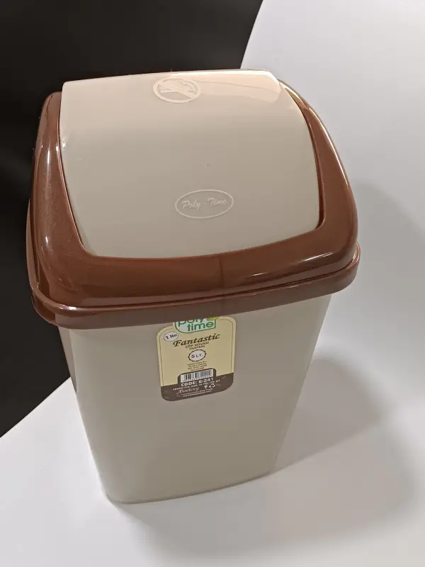 Fantastik Sallanır Kapak Plastik Banyo Mutfak Çöp Kovası Kutusu / 5 Litre