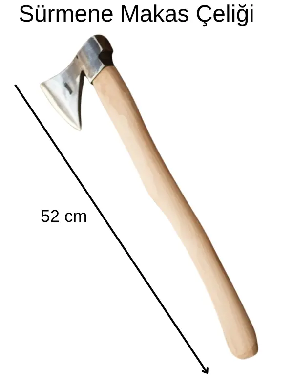 Kamp Baltası İkili Set – 37cm Survival ve 52cm Odun Yarma Baltası – Dövme Çelik Outdoor Seti