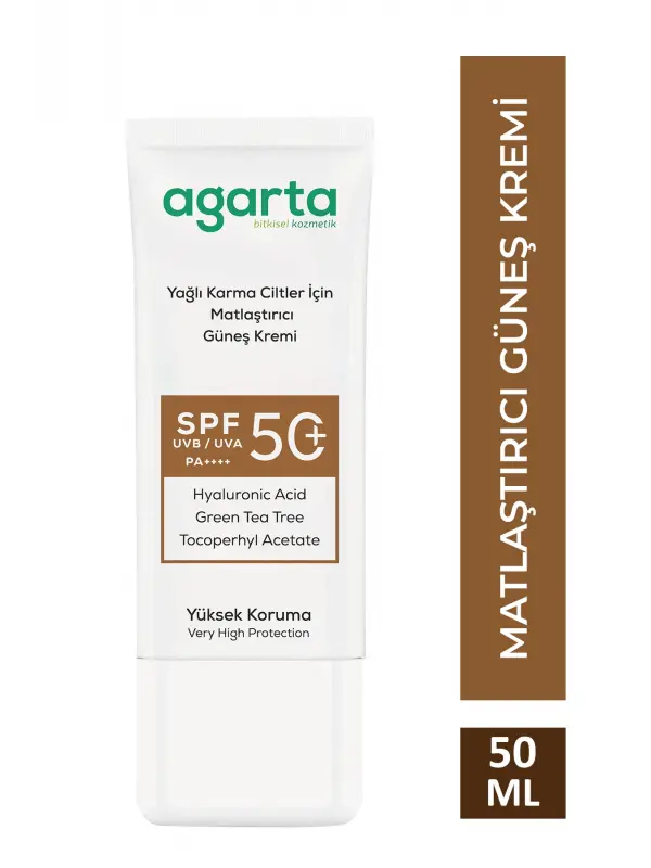 Agarta Matlaştırıcı Parlama Karşıtı 50 Ml Spf+50 Güneş Kremi
