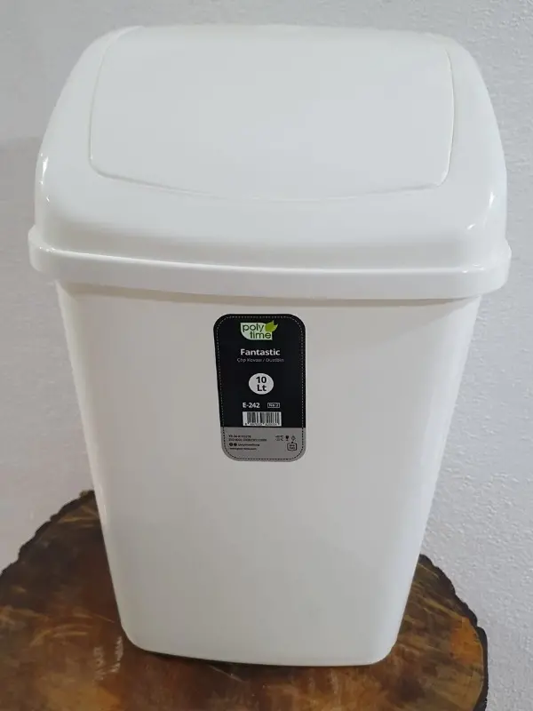 Polytime Fantastik Çöp Kovası /10 Litre Beyaz