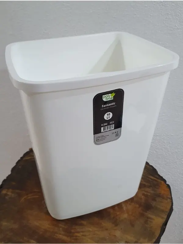 Polytime Fantastik Çöp Kovası /10 Litre Beyaz