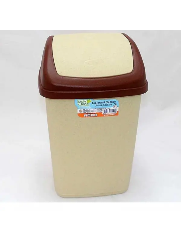 Polytime Sallanır Kapak Ofis Banyo Mutfak Bahçe Çöp Kutusu Kovası / 10 Litre
