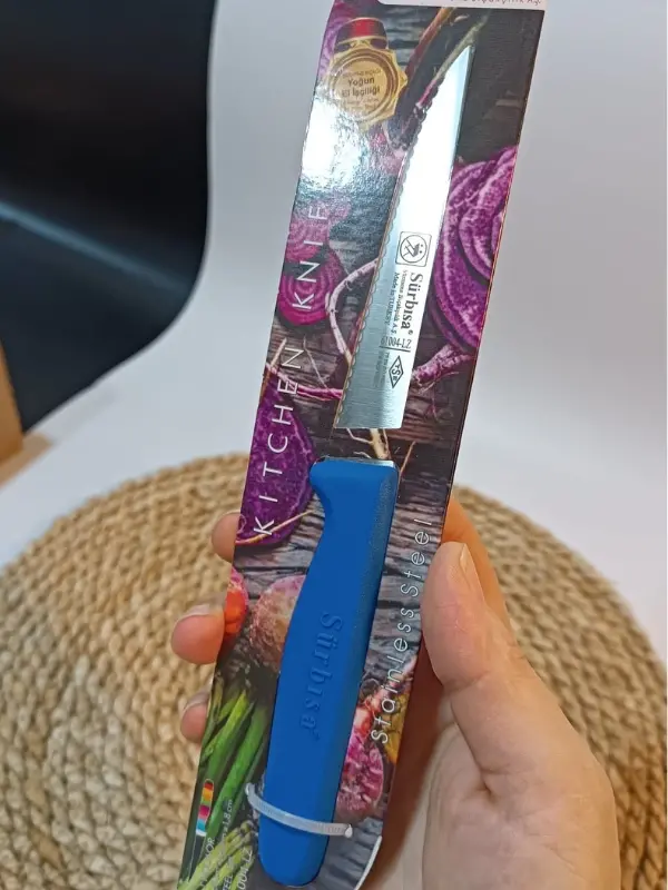 Sürbisa 61004 Sebze Bıçağı Koyu Mavi Lz 1 Koli (12 adet Tırtıklı )