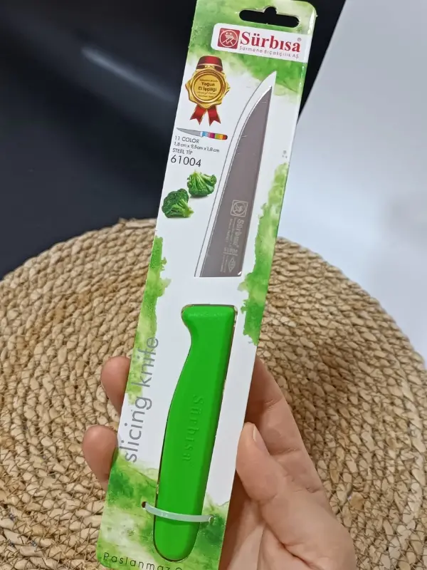 Sürbisa 61004 Sebze Bıçağı Yeşil 1 Koli (12 adet)