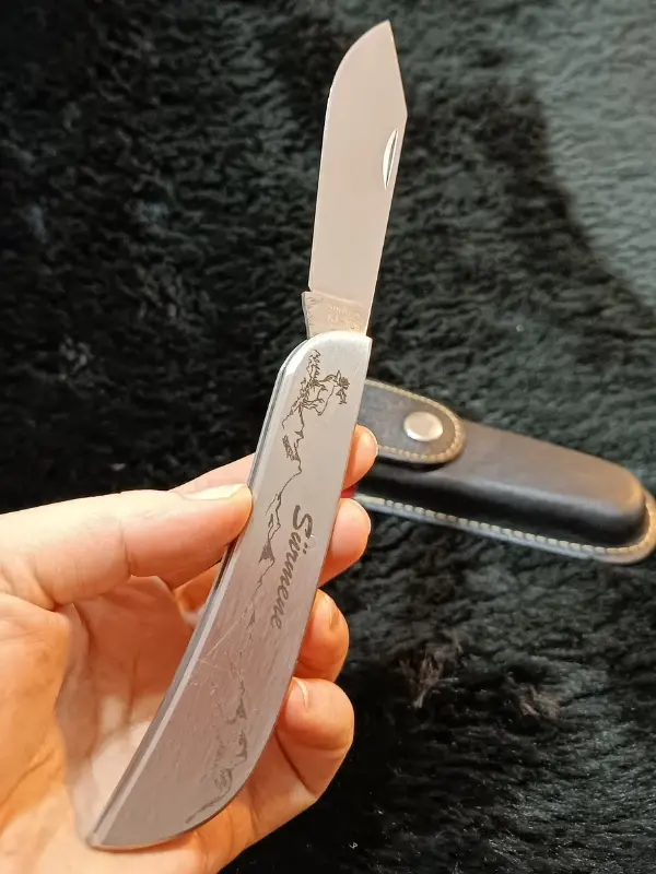 Sürbisa Krom İşlemeli Avcı Çakı Bıçağı (Tek Bıçaklı) 61808 8.0 cm