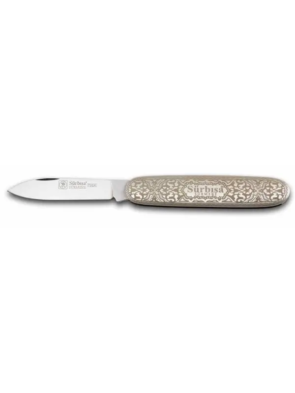 Sürbisa Krom İşlemeli Çakı Bıçağı (Tek Bıçaklı) 61801 6.5 cm