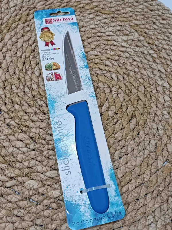 Sürmene 61004 Mutfak Bıçağı (9,50 Cm) Koyu Mavi