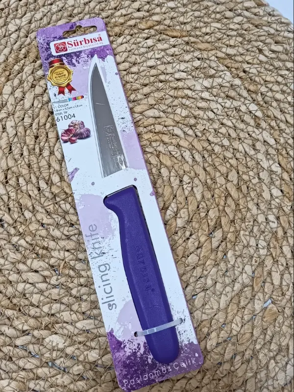 Sürmene 61004 Mutfak Bıçağı (9,50 Cm) Mor