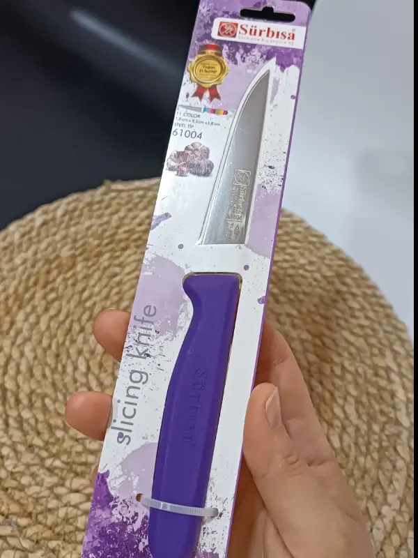 Sürmene 61004 Mutfak Bıçağı (9,50 Cm) Mor