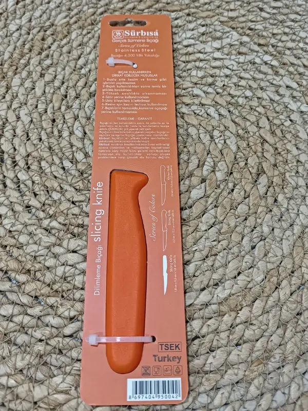 Sürmene 61004 Mutfak Bıçağı (9,50 Cm) Turuncu