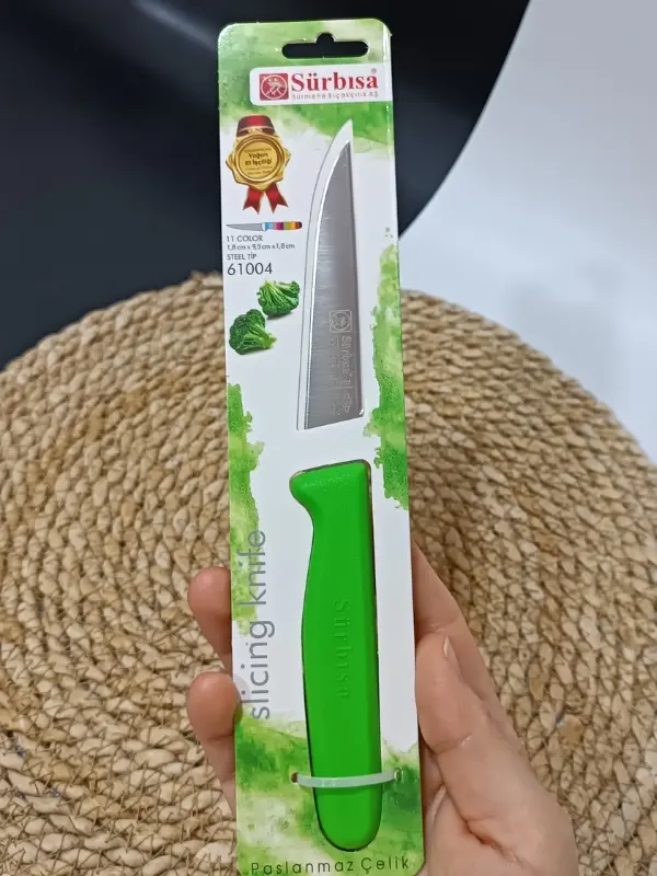 Sürmene 61004 Mutfak Bıçağı (9,50 Cm) Yeşil