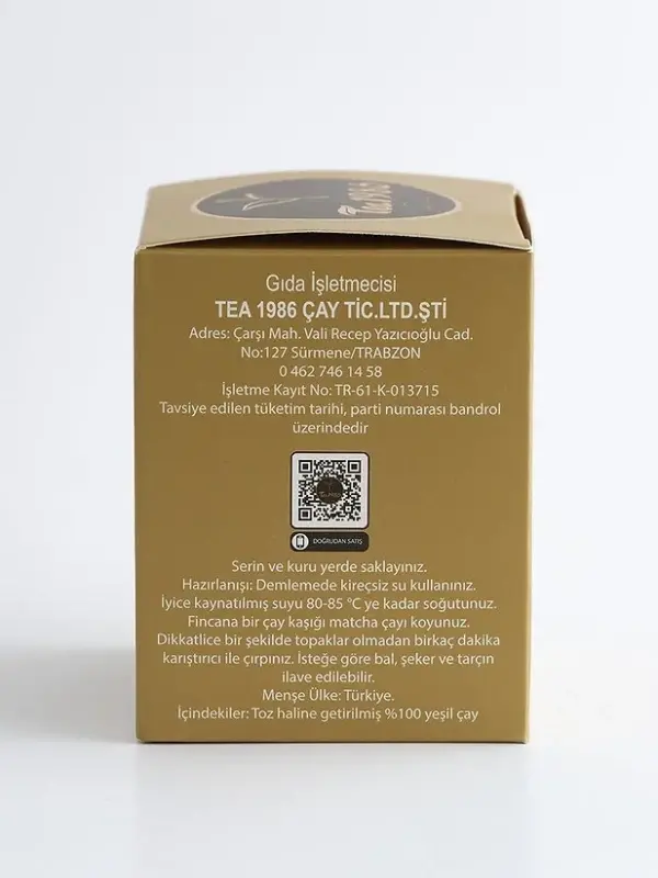 Tea 1986 Matcha Çayı 50GR