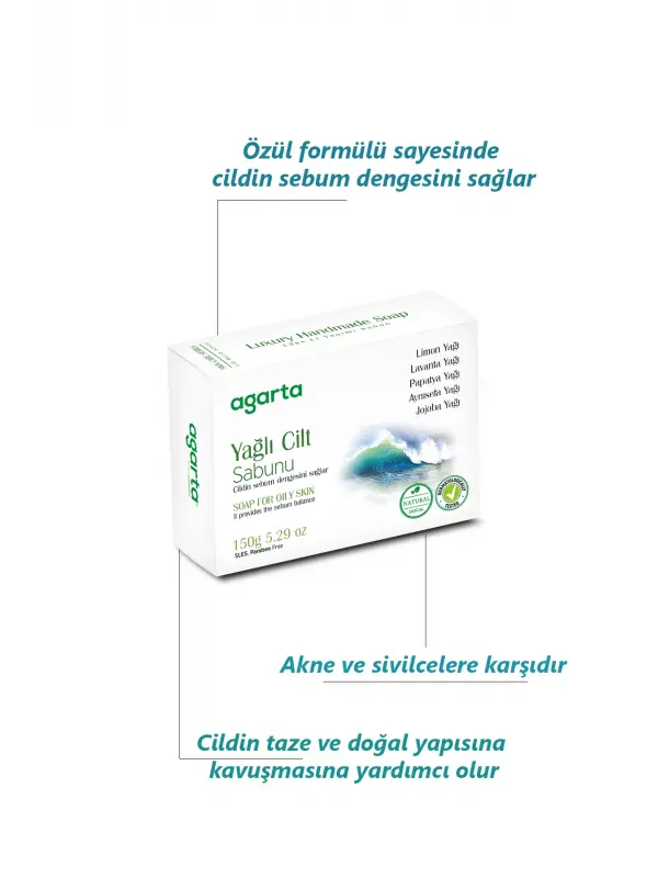 Agarta Yağlı Ciltler Sabunu Doğal 150 gr
