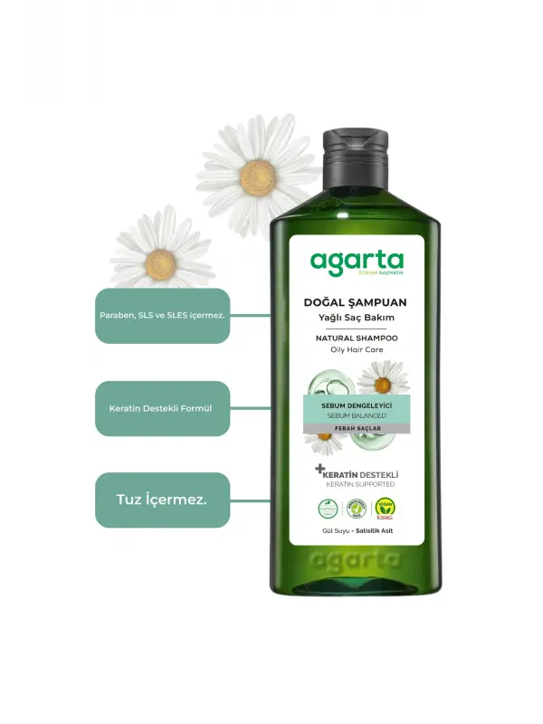 Agarta Yağlı Saçlar Için Arındırıcı Tuzsuz Şampuan 400 ml