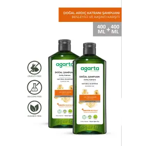 Agarta 2 Adet Doğal Ardıç Katranı Ve Keratin Saç Egzaması Şampuan 400 ml
