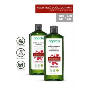 Agarta 2 Adet  Doğal Reishi Mantar Özlü Şampuan 400 ml