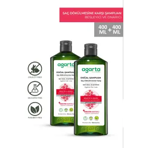 Agarta 2 Adet Saç Dökülmesine Karşı Bitkisel Biberiye İçeren Tuzsuz Şampuan 400 Ml