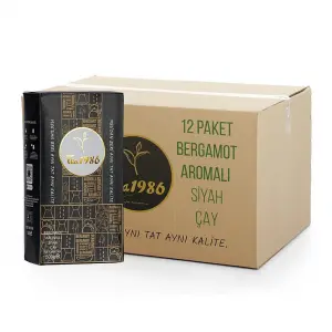 Bergamot Aromalı Çay Tea1986 500Gr 12li Paket x 2 - 24 paket
