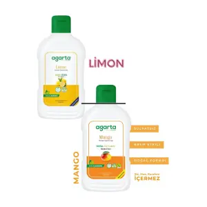 Agarta Doğal Limon Mango Sıvı Sabun Krem Etkili 1500 Ml x 2 adet